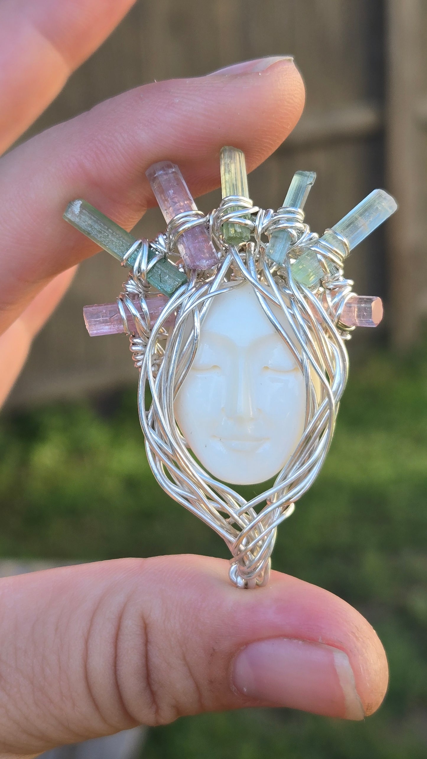 Queen Wire Wrapped Pendant