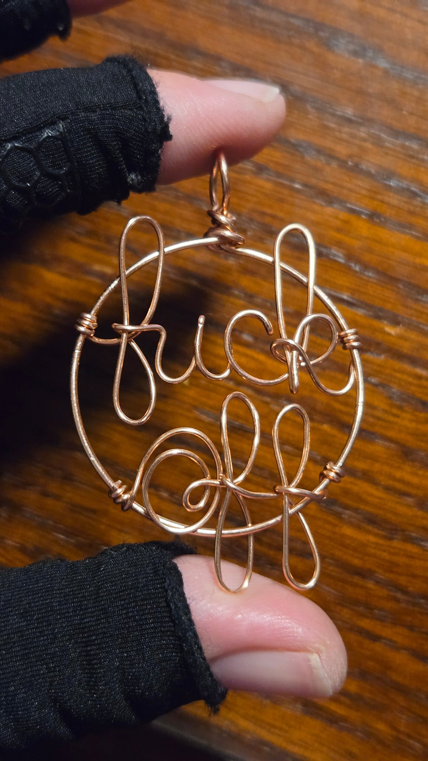 Fck Off Wire Wrapped Pendant