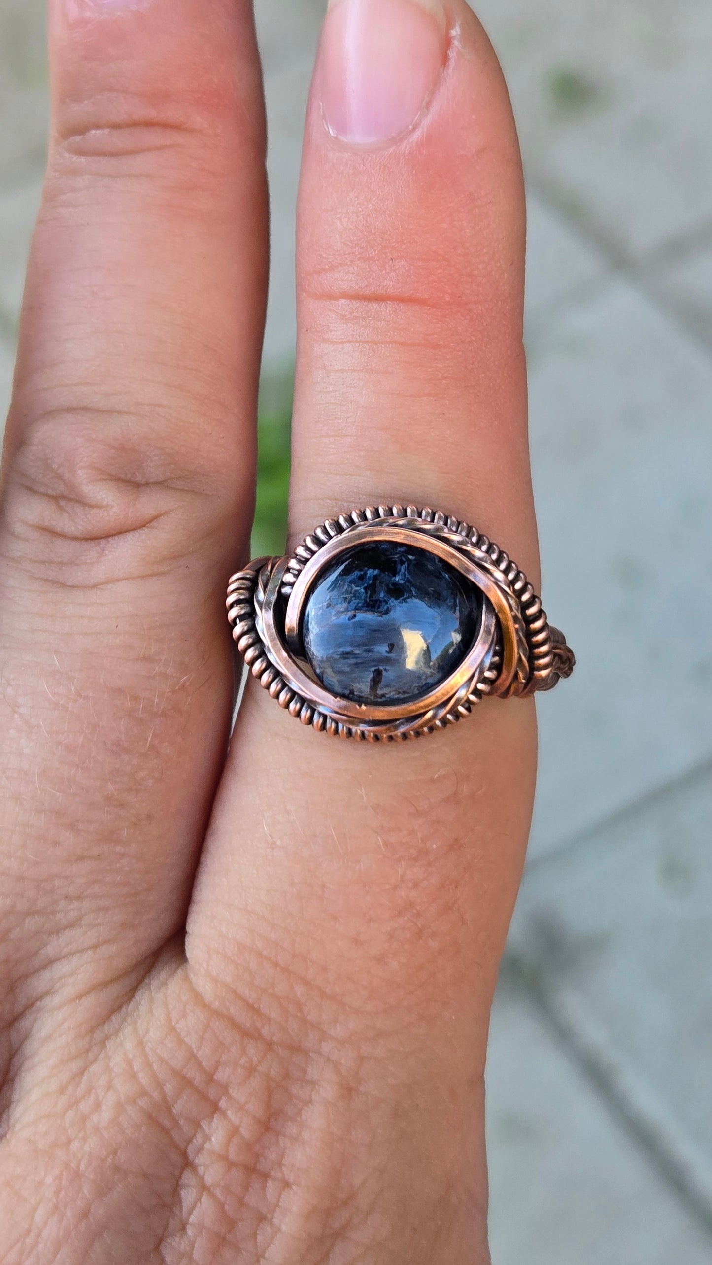 Pietersite Wire Wrapped Ring