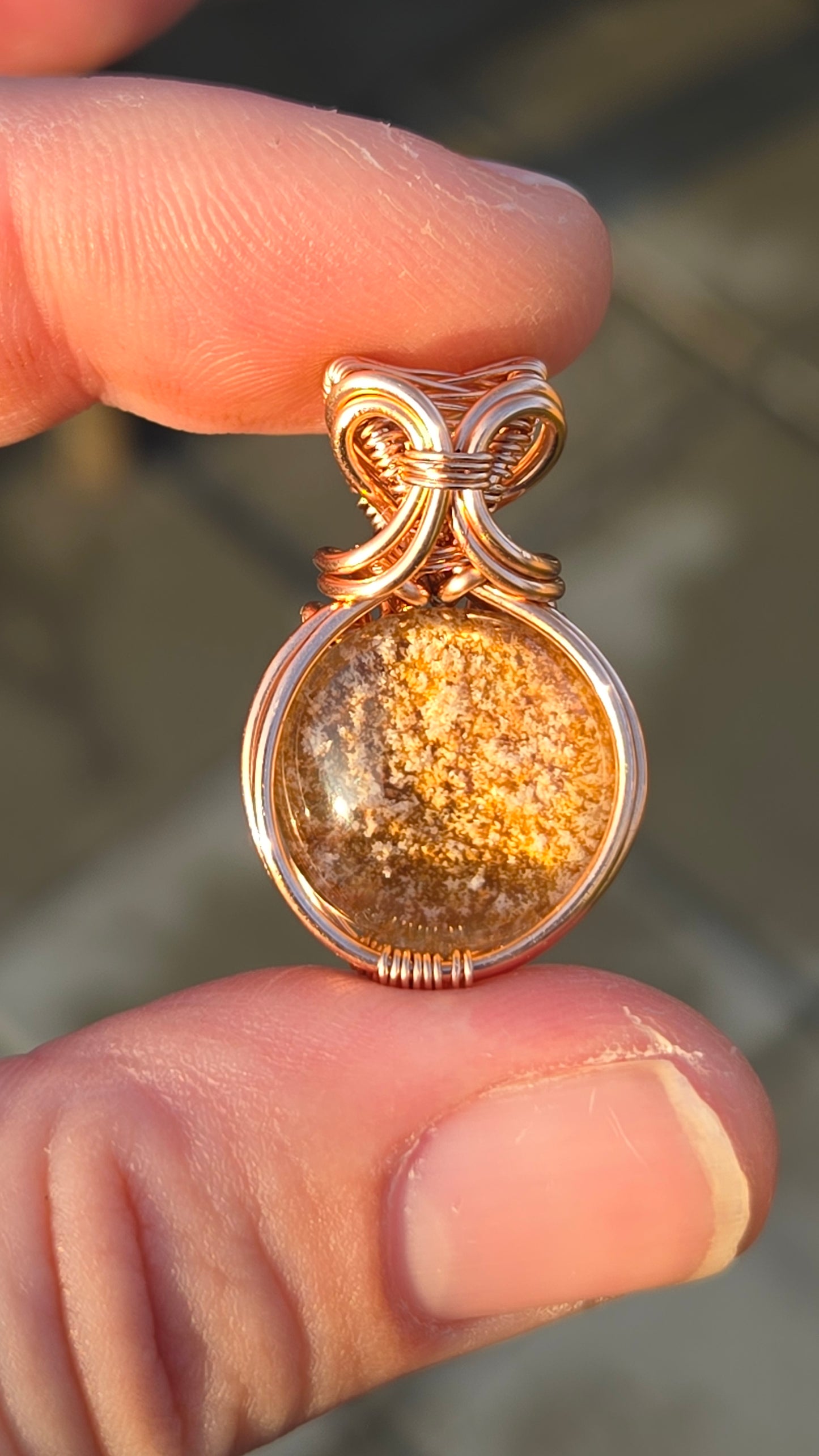 Garden Quartz Wire Wrapped Pendant