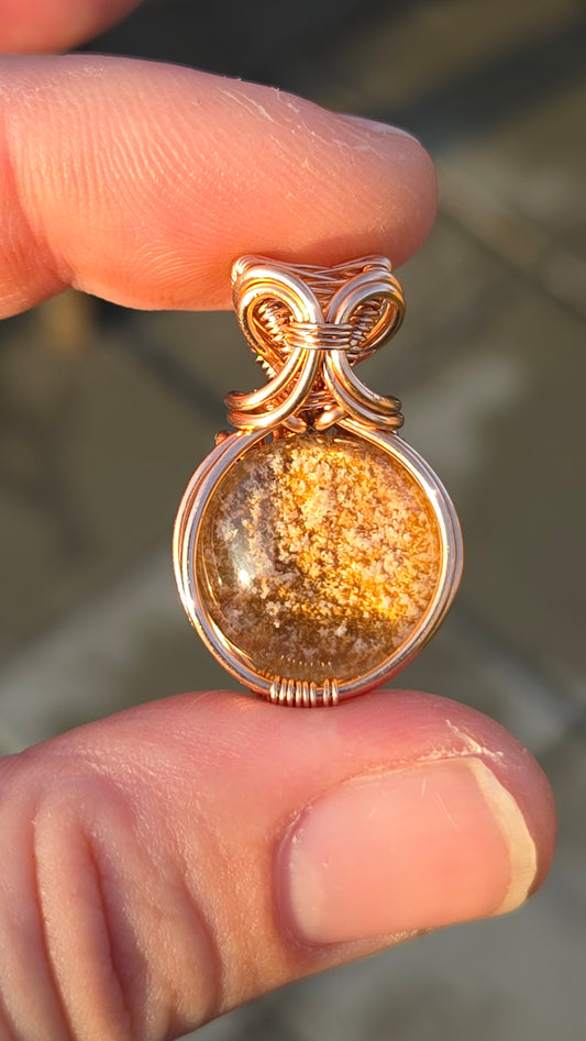 Garden Quartz Wire Wrapped Pendant